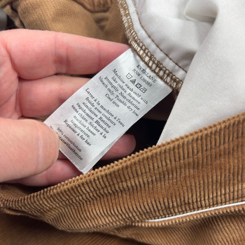 Everlane Women's 4 Brown High Rise Wide Leg Corduroy Pants Preppy Heritage - Picture 4 of 6